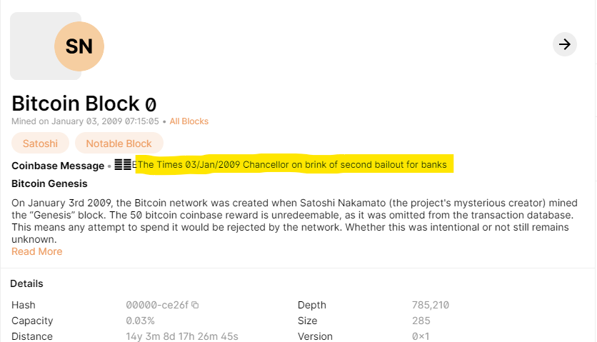 nasce Bitcoin: il messaggio di Satoshi nel blocco genesi!